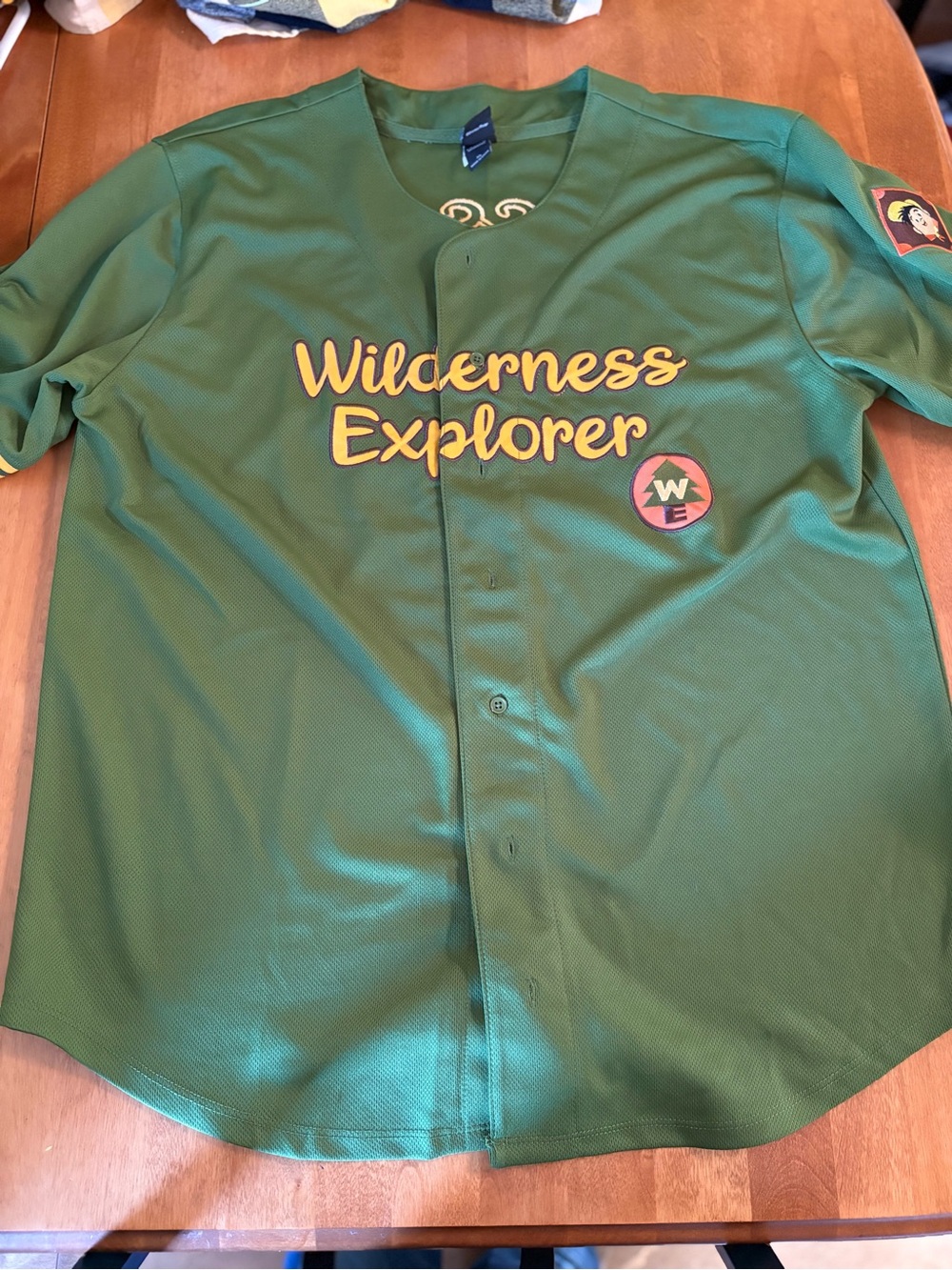 Disney Wilderness Explorer men’s Green Baseball Jersey